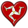 bottone cuore isola di man - isla man heart flag