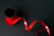 red tape on black background red tape on black background