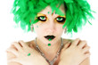 beauty in green feathers