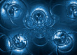 blue circles of light