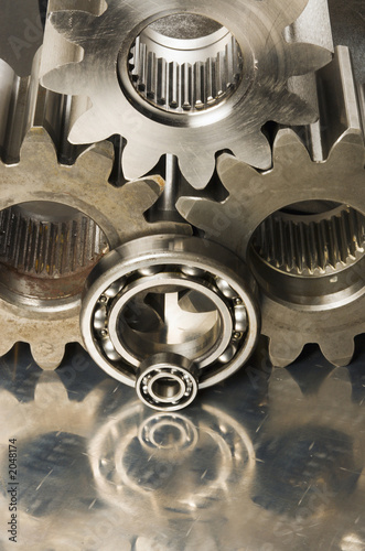Photo: gears in sepia toning gears in sepia toning