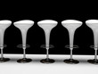 stylish white cafeteria chair isolated on black background stylish white cafeteria chair isolated on black background