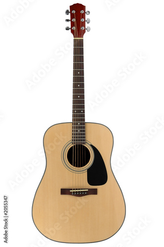 acoustic guitar with clipping path