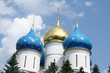 cupolas of a russian orthodox church at the trinity-sergius lavr