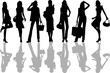 shoping girls - illustration