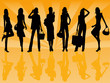 shoping girls - illustration