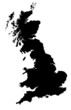 great britain map black and white
