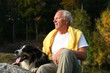 senior mit hund