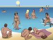 busy beach