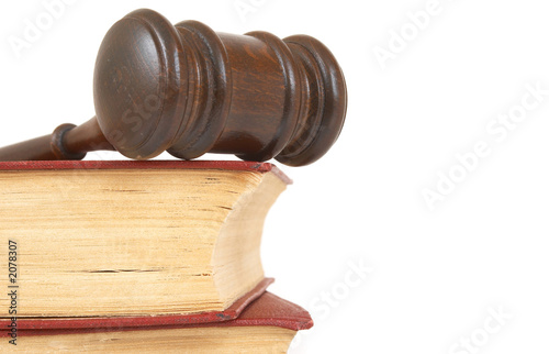 gavel and book