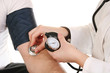 hands with stethoscope