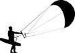 kitesurfer silhouette