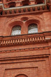 fragment of a facade of a brick wall of an arsenal
