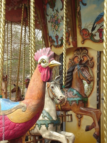 Photo: rooster carousel rooster carousel
