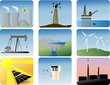 Illustration: energy icons set energy icons set