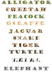 animal text