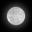 Full moon on black sky