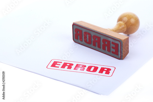 error rubber stamp