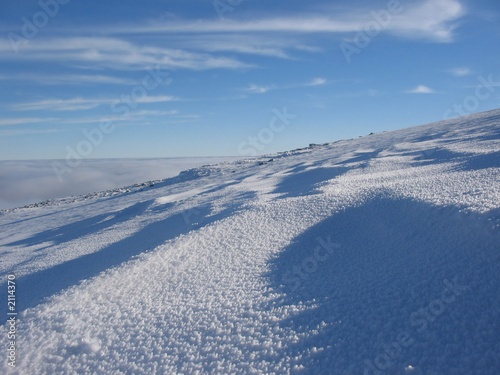 Leinwandbild Motiv mountain side in winter