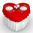 3d heart table