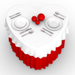 3d heart table