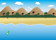 Leinwandbild Motiv desert island.