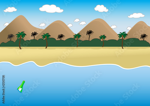 Leinwandbild Motiv desert island.