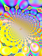 retro spiral background (purple and yellow)