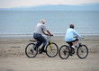 pensioners riding on the beach