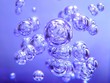 great number of transparent bubbles