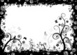 grunge floral frame