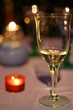wine glass by candle light