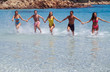 gruppo di amici al mare
