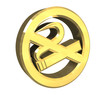 simbolo vietato fumare in oro - no smoke symbol 3