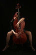 sexy girl with viola