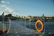 sea pier on sunset