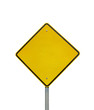 empty warning road sign