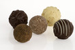 five assorted truffles