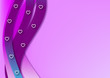 purple background with ribbons and love hearts