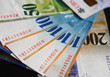 swiss francs in close up