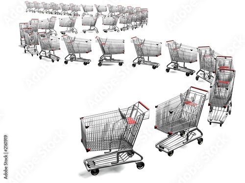 Illustration: shopping cart line shopping cart line