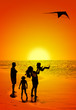 family and a kite