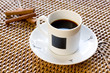 cup of coffee and cinnamon
