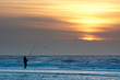 fishing on the beach