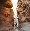 climber in canyon