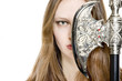half woman face