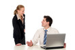 business couple with laptop