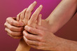spa reflexologist hand massage treatment