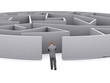 businessman and maze