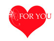 valentine card with red heart
